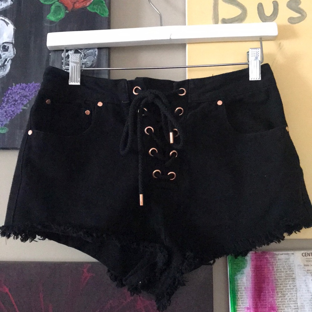 Lace up shorts